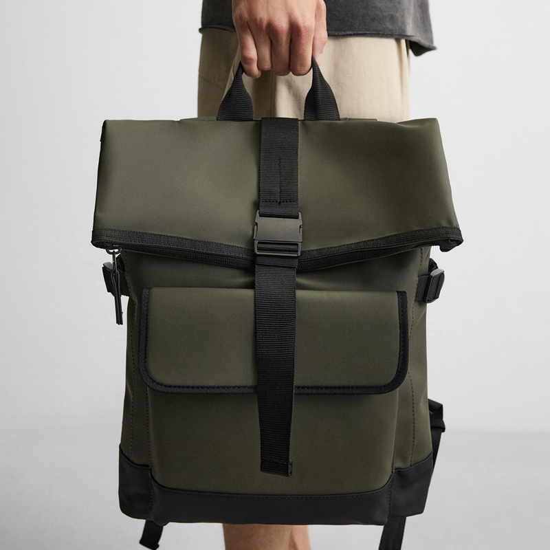waterproof laptop backpack lifestyle front view