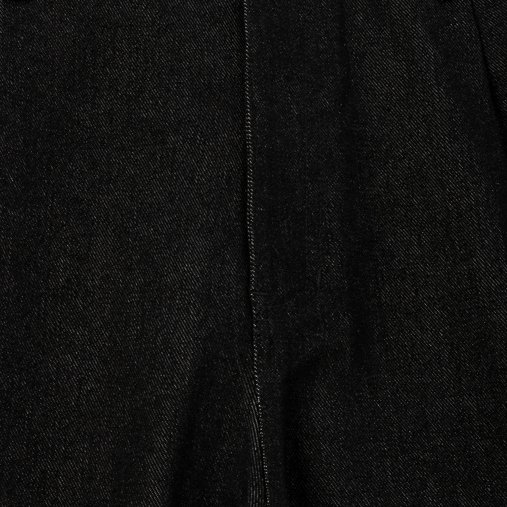 black denim culotte shorts fabric texture