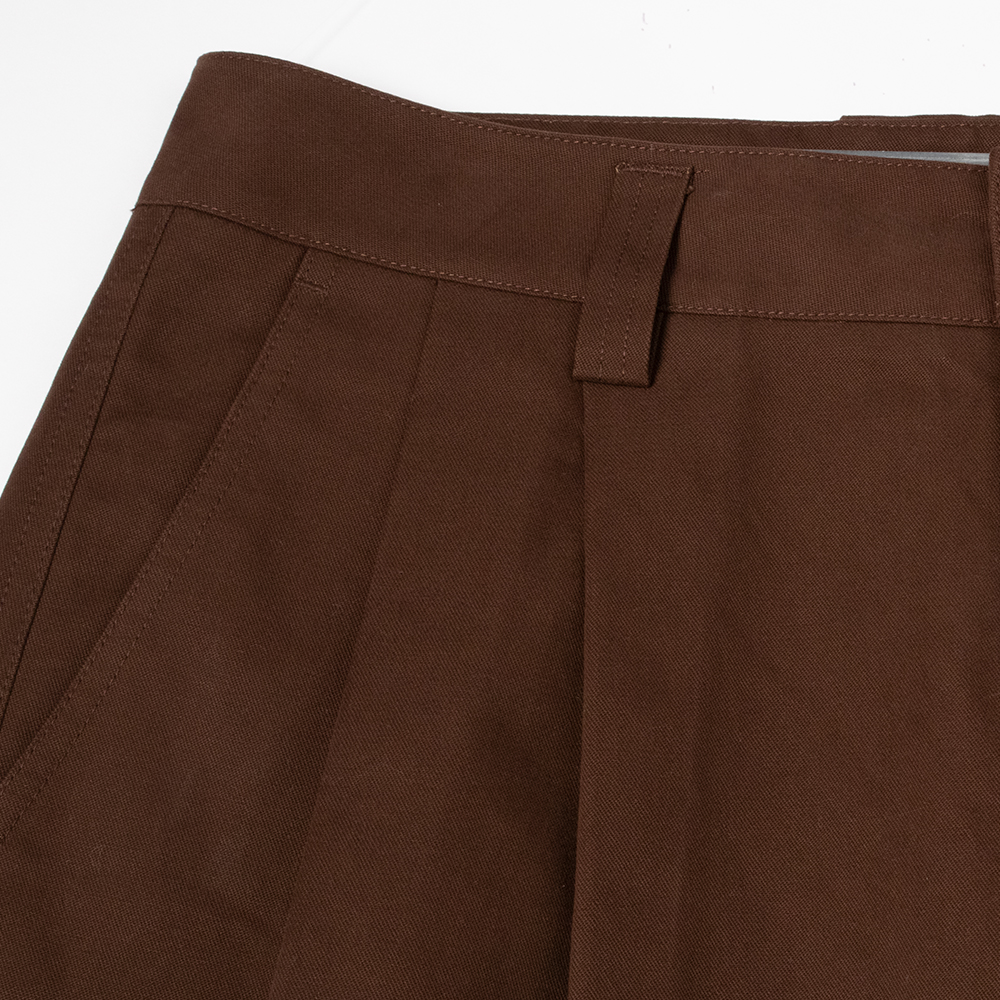 custom burgundy denim culotte shorts fabric texture