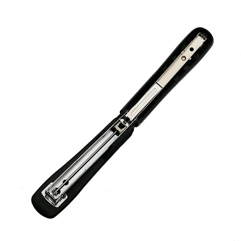 Office desktop black full strip staples plastic stapler with soft touch