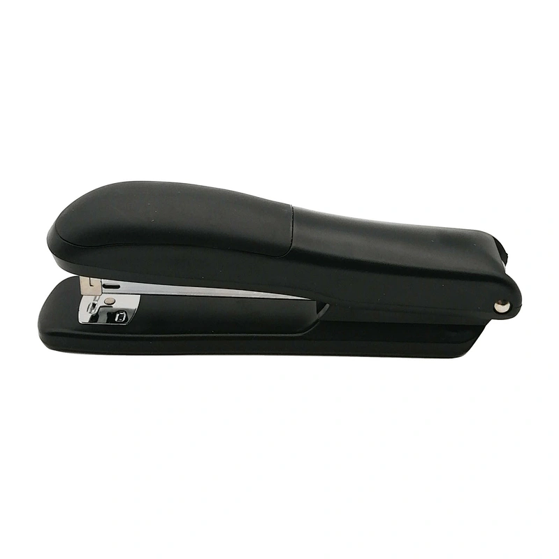 Office desktop black full strip staples plastic stapler with soft touch
