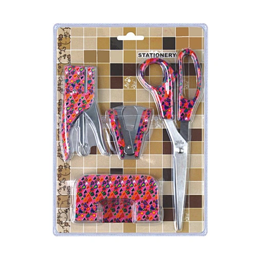 Office printing stapler desktop floral stationery sets