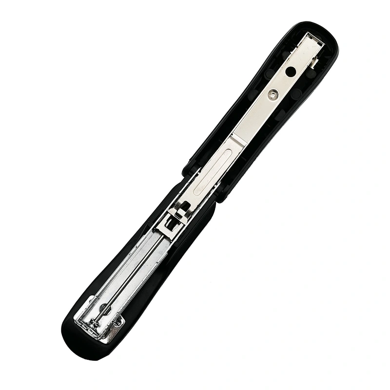 Office plastic soft touch black half strip staples stapler
