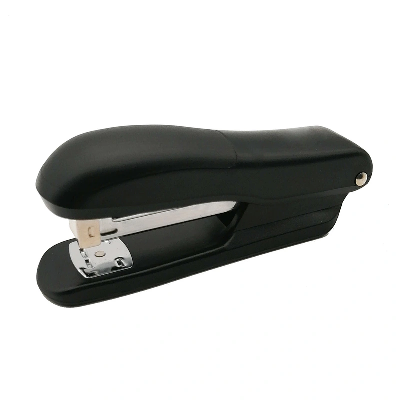 Office plastic soft touch black half strip staples stapler