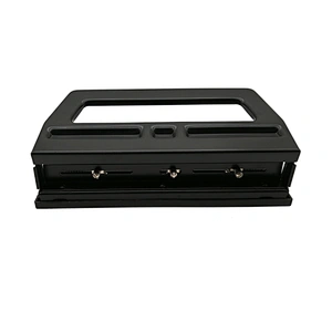 Black metal adjustable 12 sheets hole puncher 3 hole puncher for binder