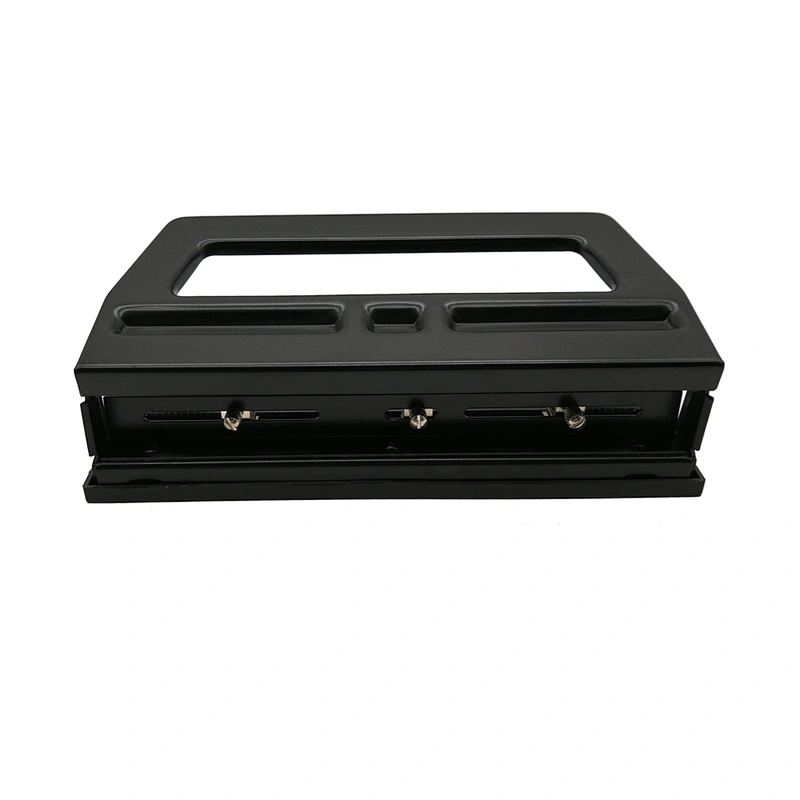 Black metal adjustable 12 sheets hole puncher 3 hole puncher for binder