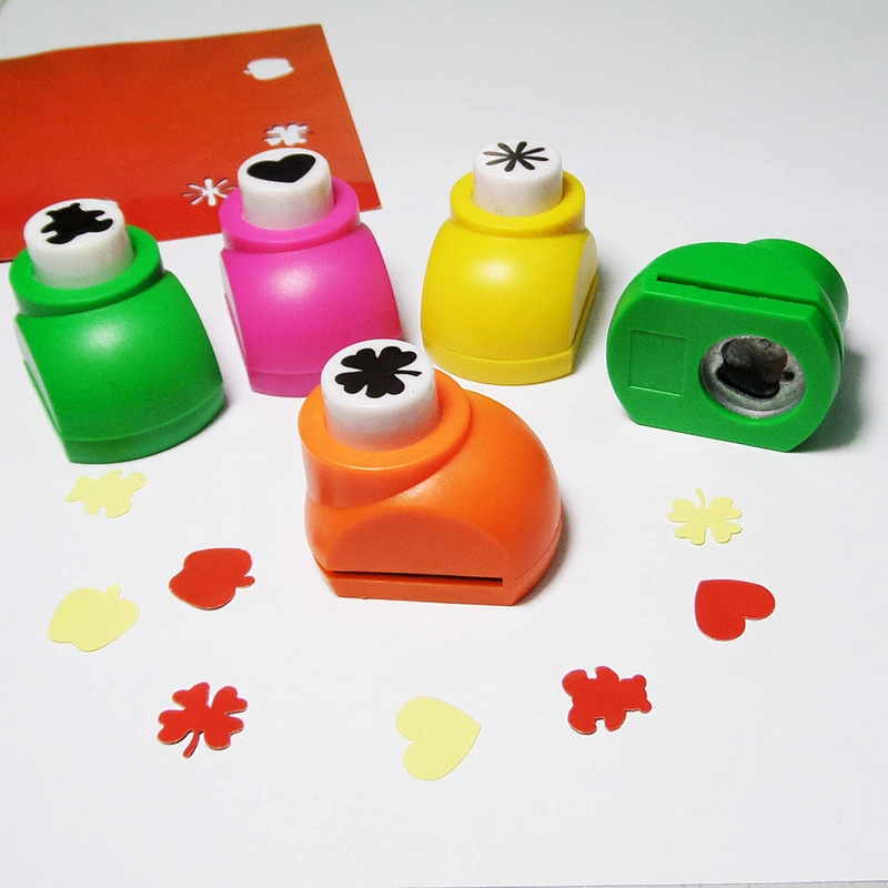 Office metal craft punch heart flower shaped hole punch