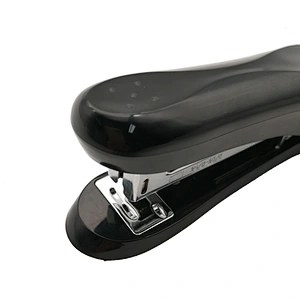 New design office quality plastic black half strip staples stapler