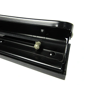 Black metal adjustable 12 sheets paper puncher 3 hole punch