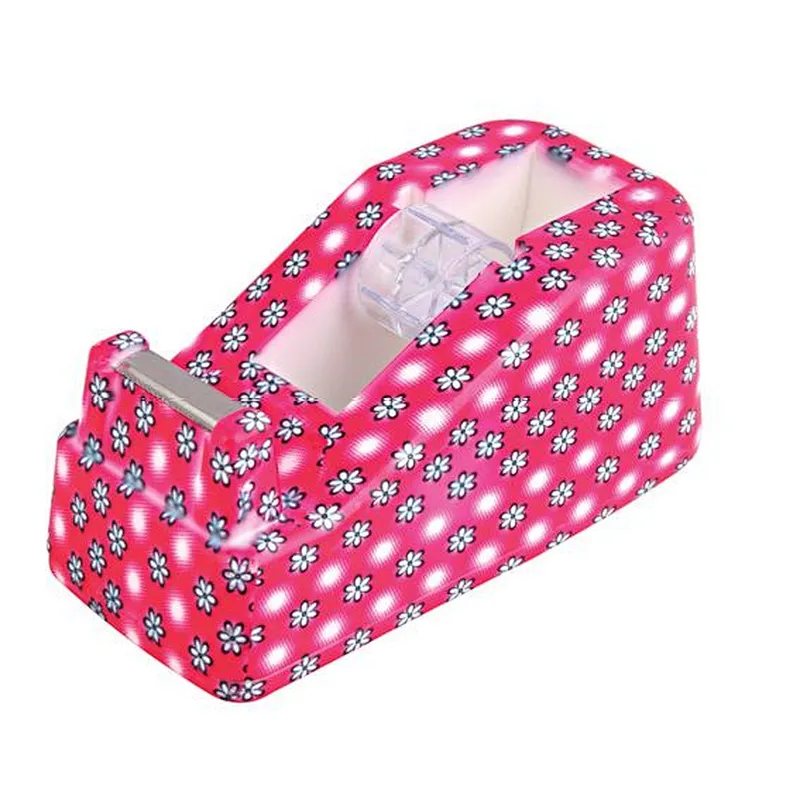 Office Desktop Floral Printing Packing Tape Dispenser