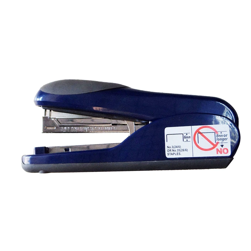 Office metal full strip flat pinch paper stapler