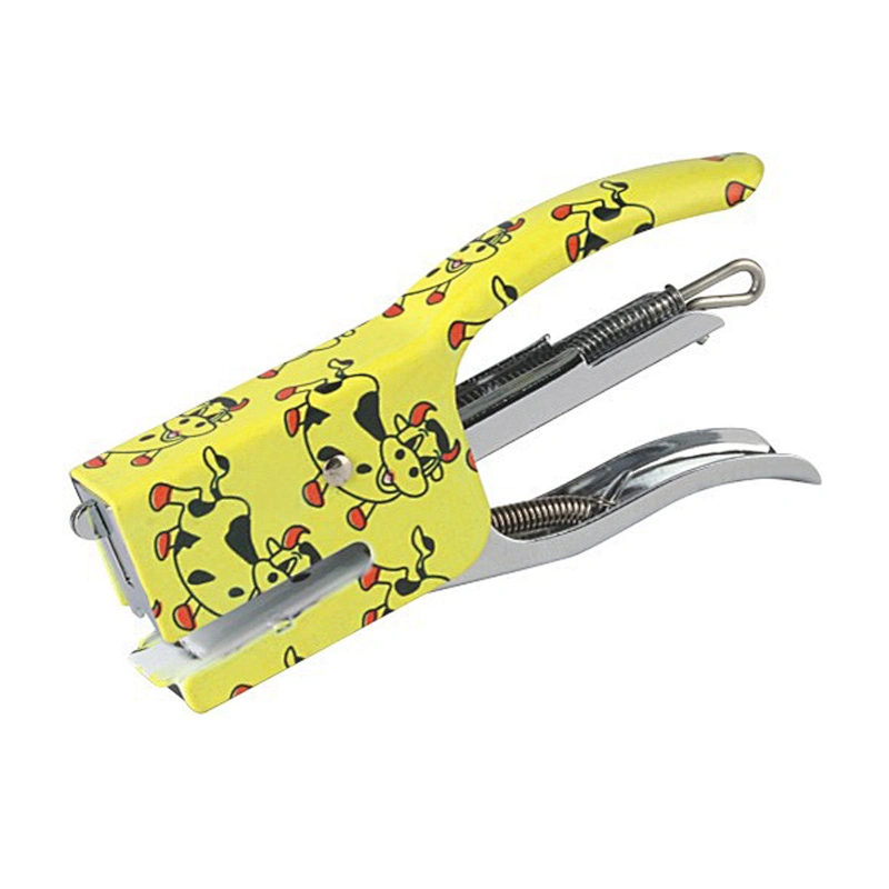 Floral mini No.10 staples office printed hand plier stapler