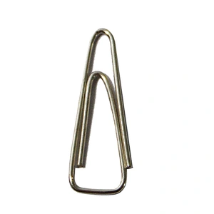 Office desktop 25mm silver triangular paper clips