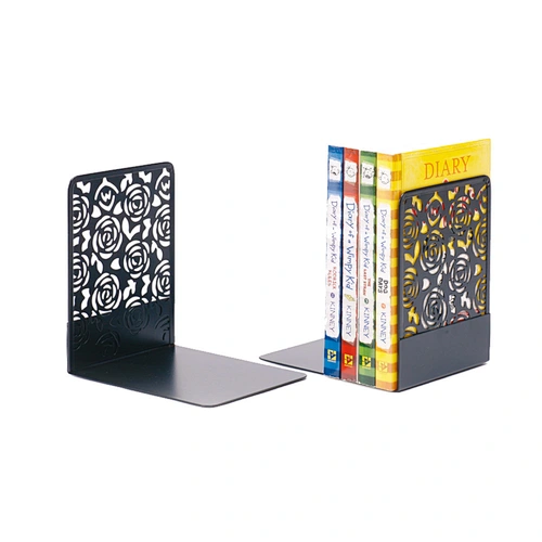 Desktop flower design mesh book holder metal book stand