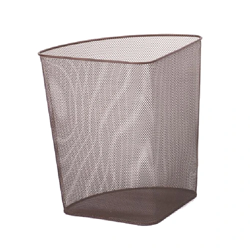 Special triangle shaped metal mesh office paper wastebaske