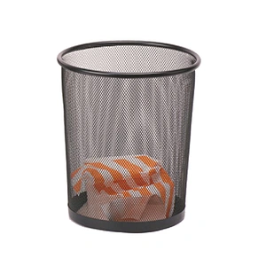 Small size office round factory paper metal mesh waste basket