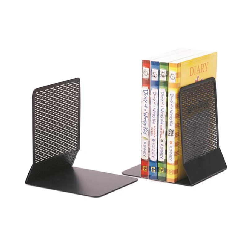 Desktop mesh punched book stopper metal bookend