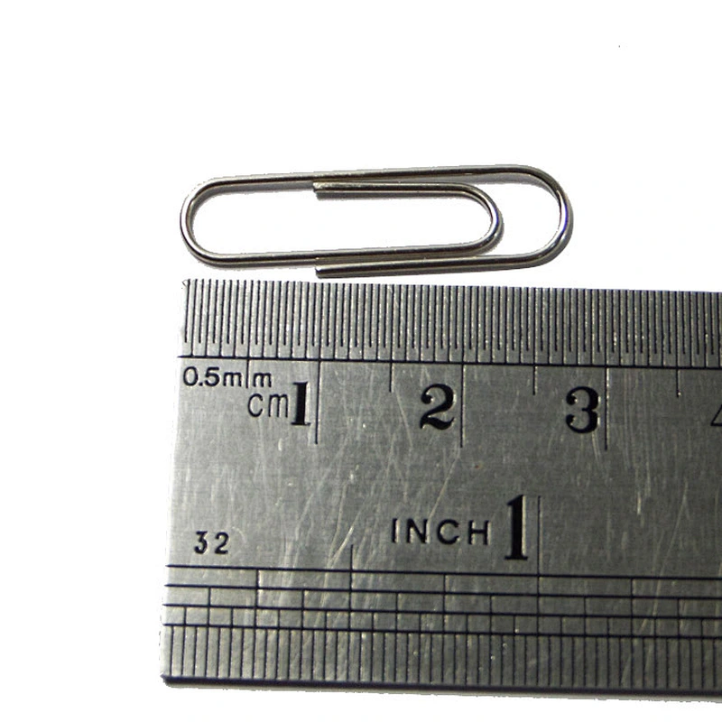 Office desktop standard document clip 28mm metal paper clip