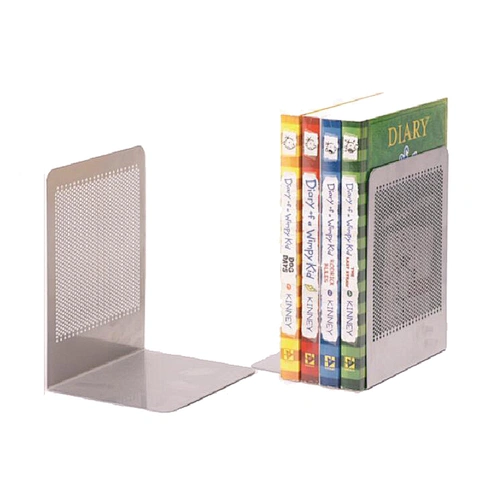 Desktop metal stand mesh silver book holder