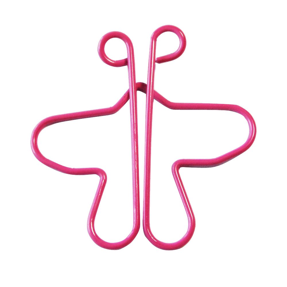 pink paper clips
