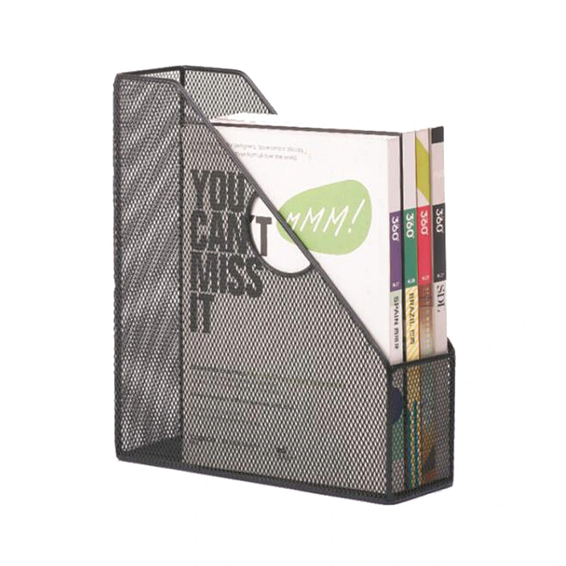 Office desktop organizer metal mesh magazine file holder
