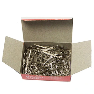 Office desktop 25mm silver triangular paper clips