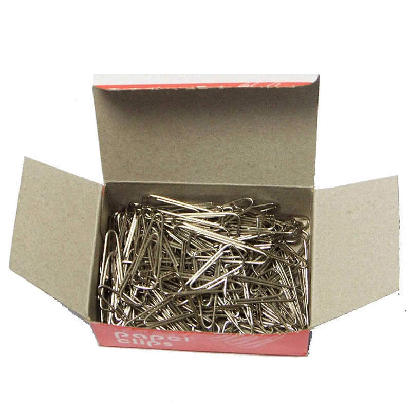 Office desktop 25mm silver triangular paper clips