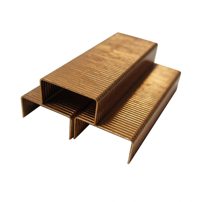 Office copper plated 24/6 staples stationery stapler pin