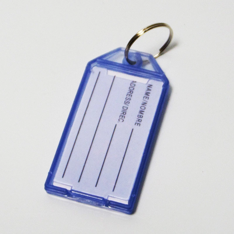 Office hotel plastic ID lable key tag With Ring
