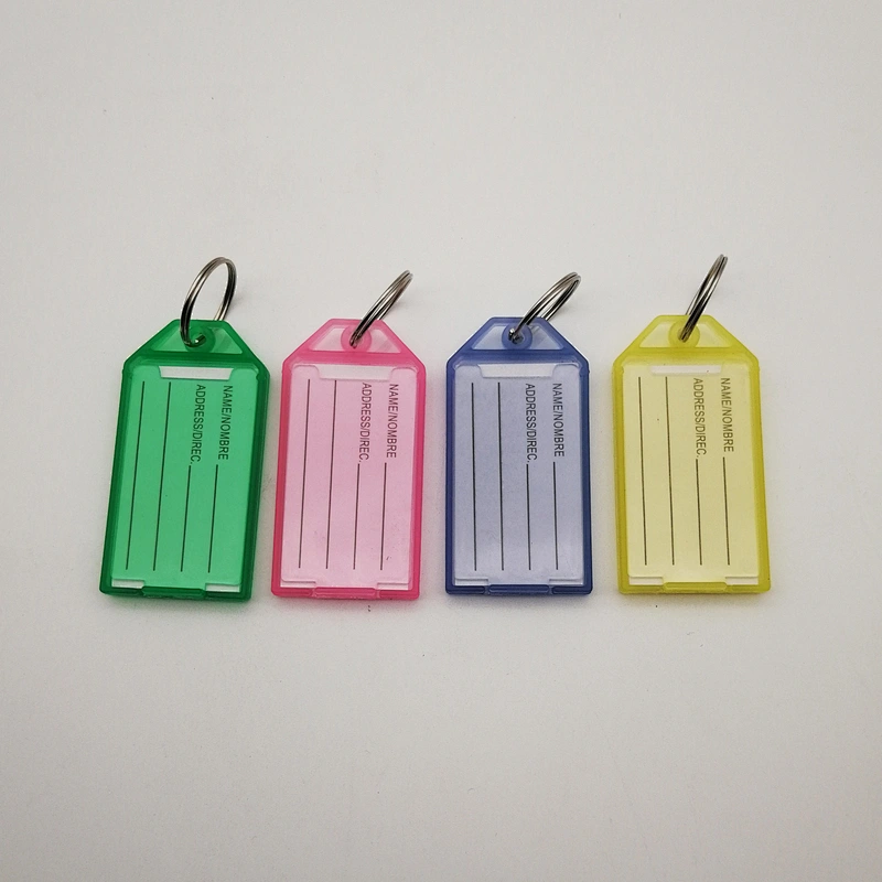 Office hotel plastic ID lable key tag With Ring