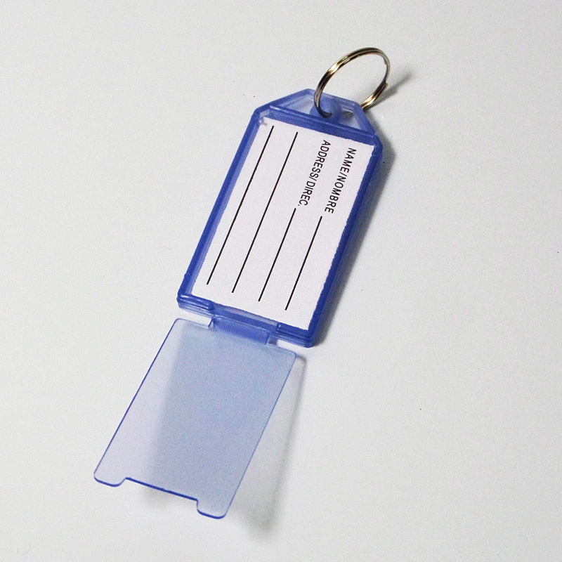 Office hotel plastic ID lable key tag With Ring