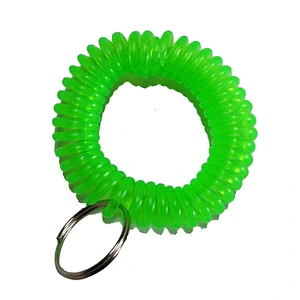 Office plastic spring anti-lost spring key holder stretch bracelet key holder