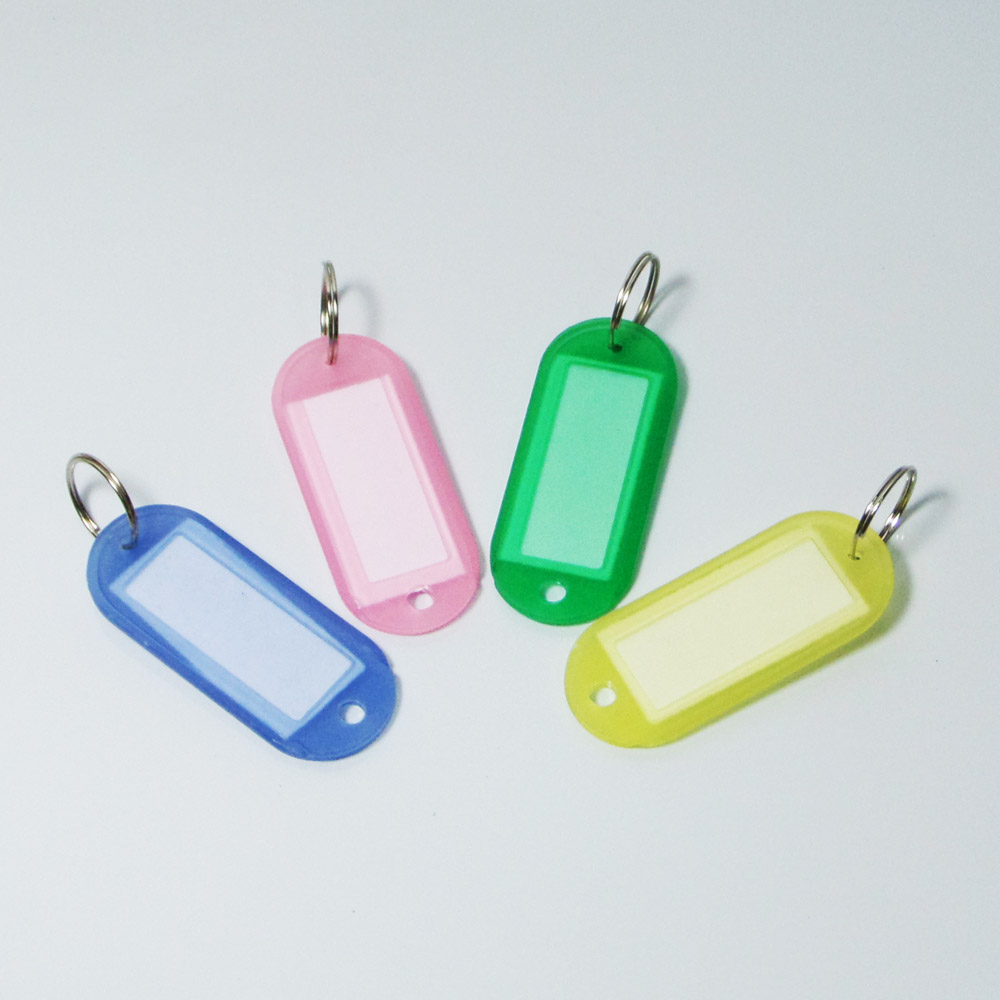 wholesale price cheap name key tag plastic hotel key ring