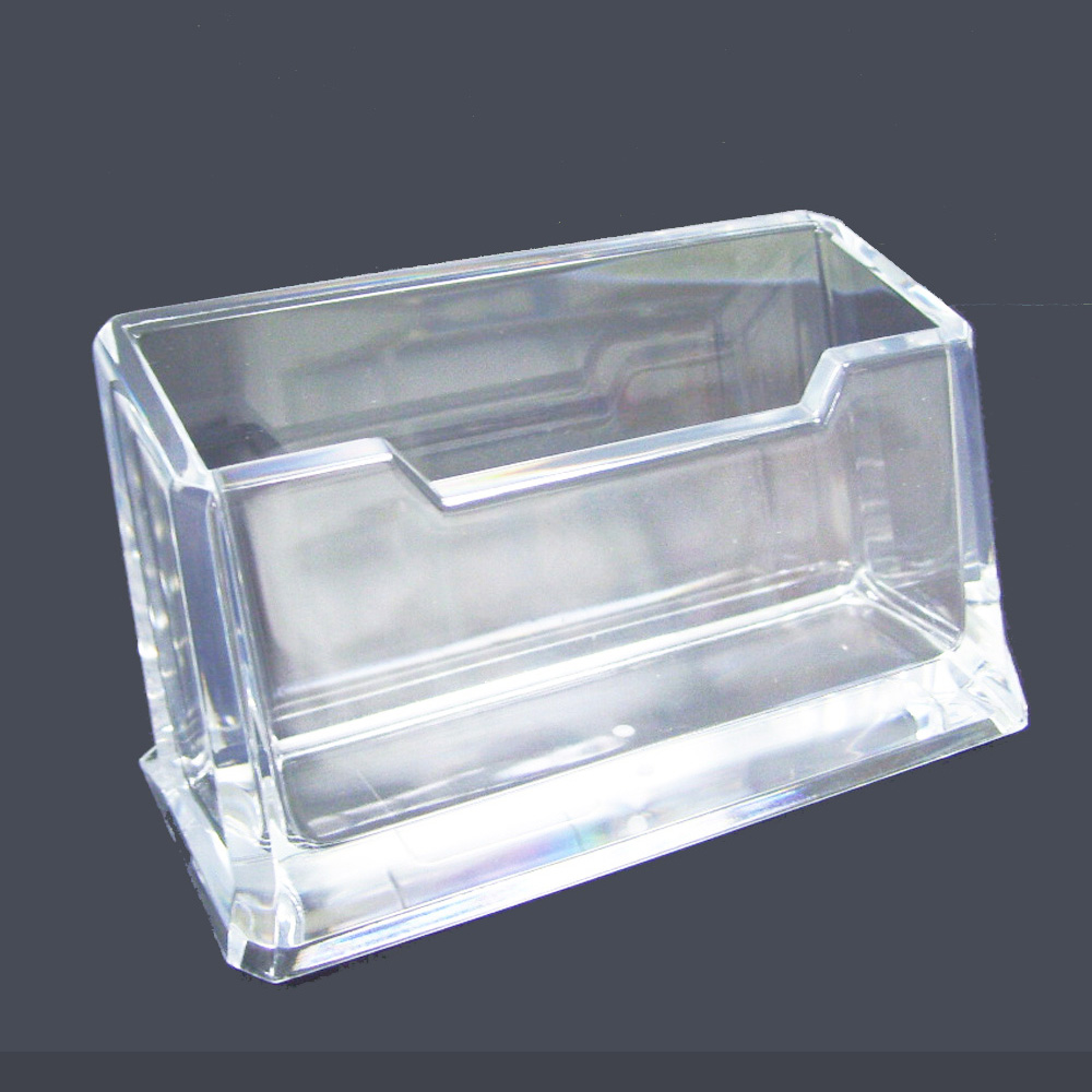 office transparent clear business plastic name card holder