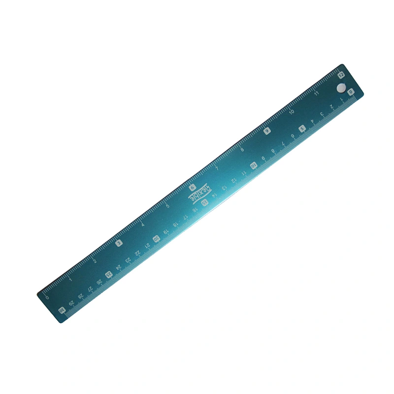 Wholesale office flexible colorful metal ruler 30cm aluminium ruler