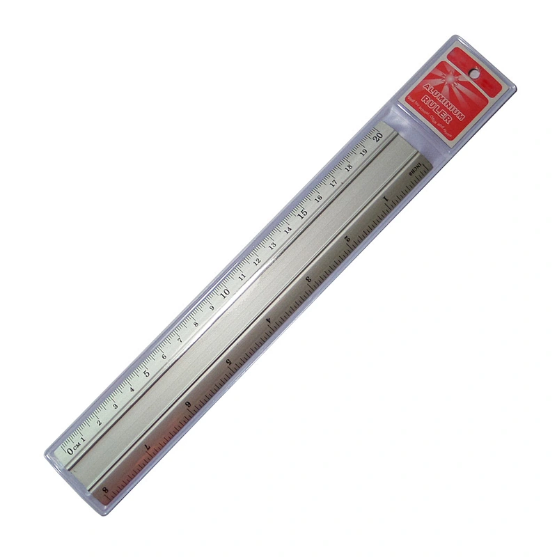 Wholesale factory price Silver design office 20cm metal ruler