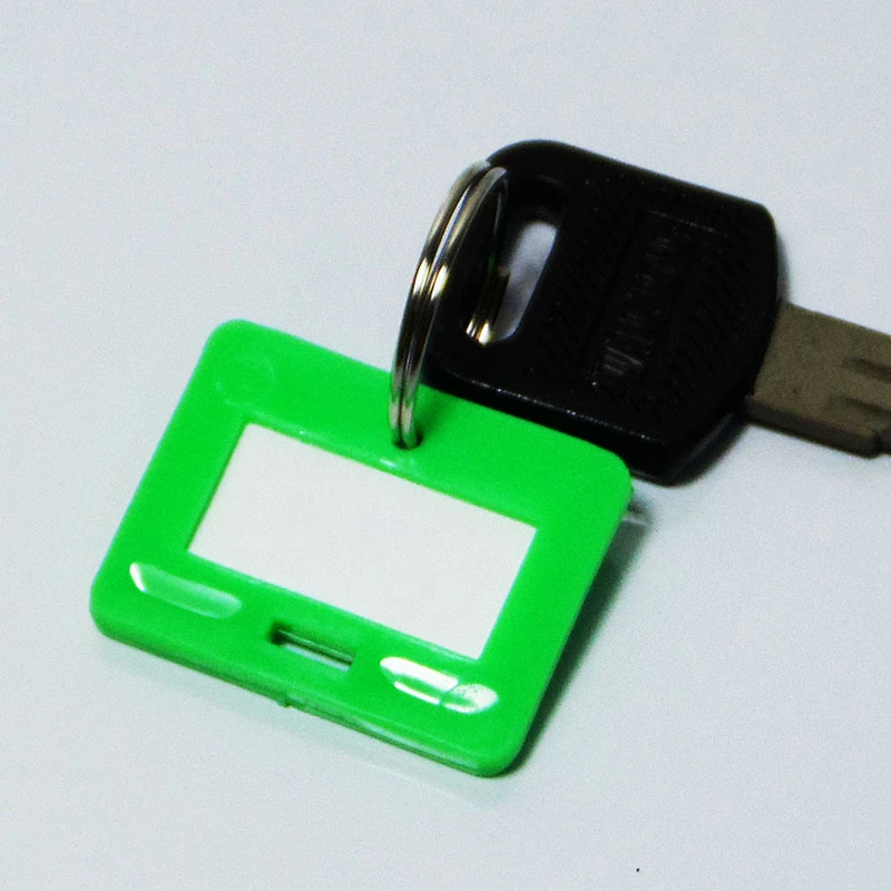 plastic basic key holder pp key ring blank mini key tag