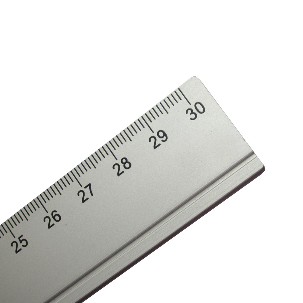 30cm ruler silver aluminium ruler china supplier