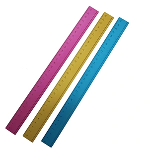 Wholesale office colored aluminium ruler custom metal ruler