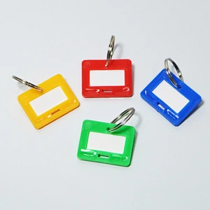 plastic basic key holder pp key ring blank mini key tag