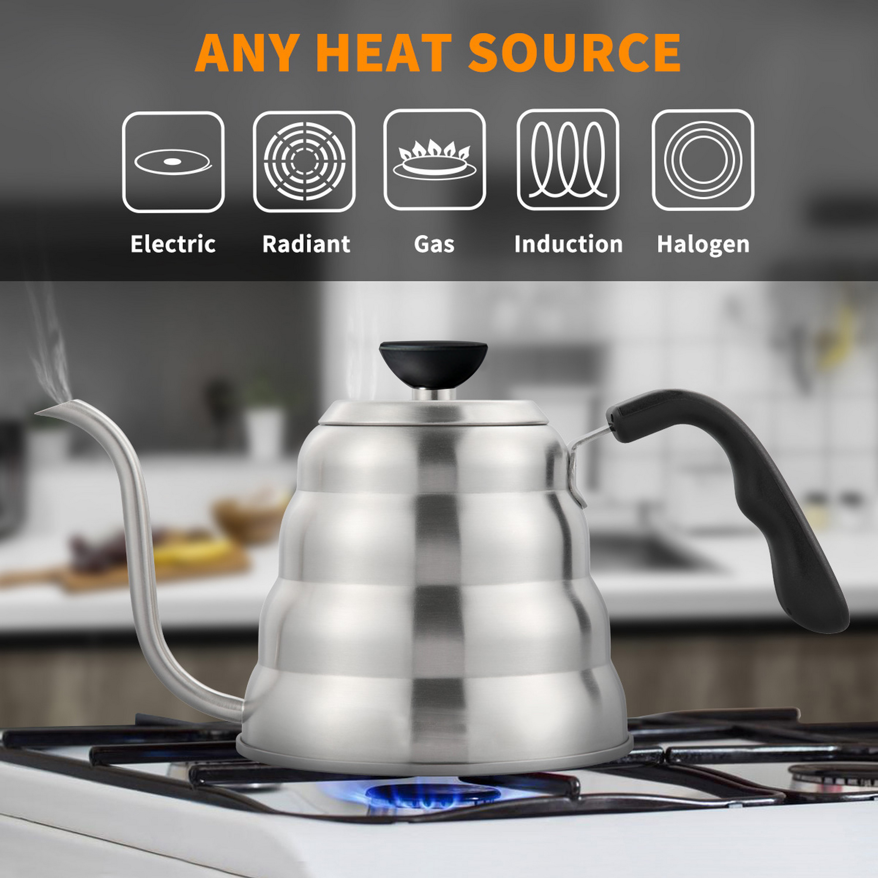 stainless steel coffee kettle barista