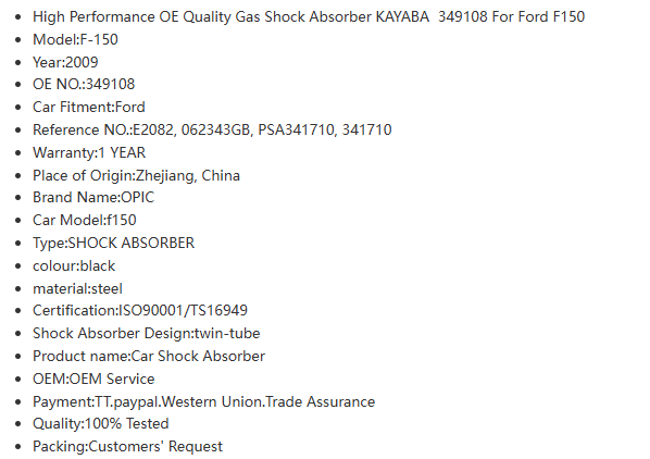 shock absorbers manufacturer