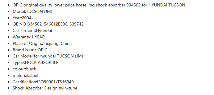 shock absorbers manufacturer