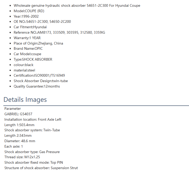 shock absorbers manufacturer