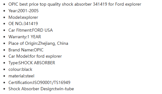 shock absorbers manufacturer