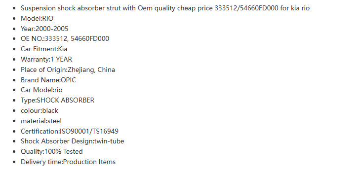 shock absorbers manufacturer