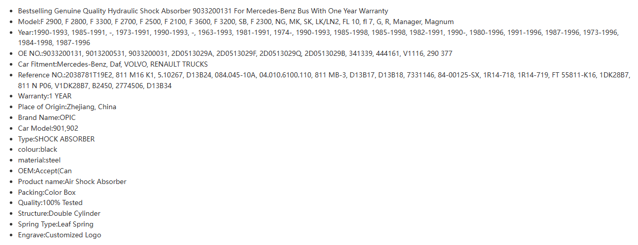 shock absorbers manufacturer