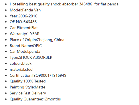 shock absorbers manufacturer