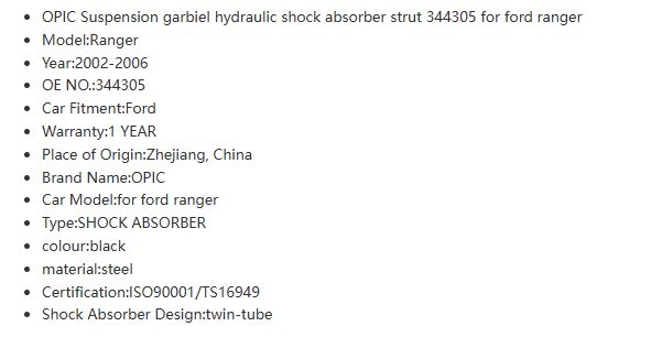 shock absorbers manufacturer