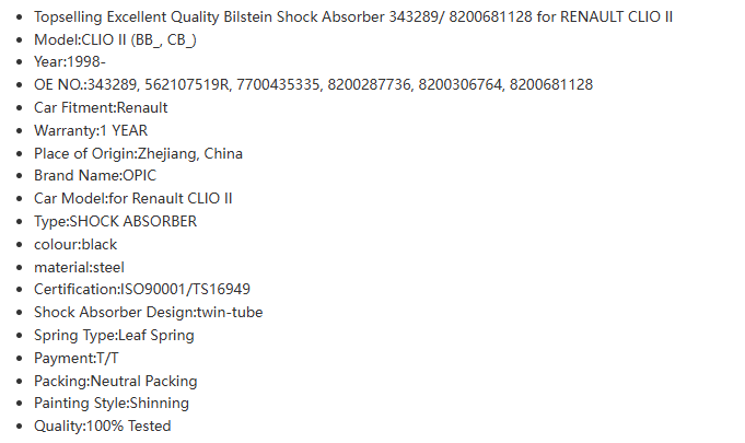 shock absorbers manufacturer